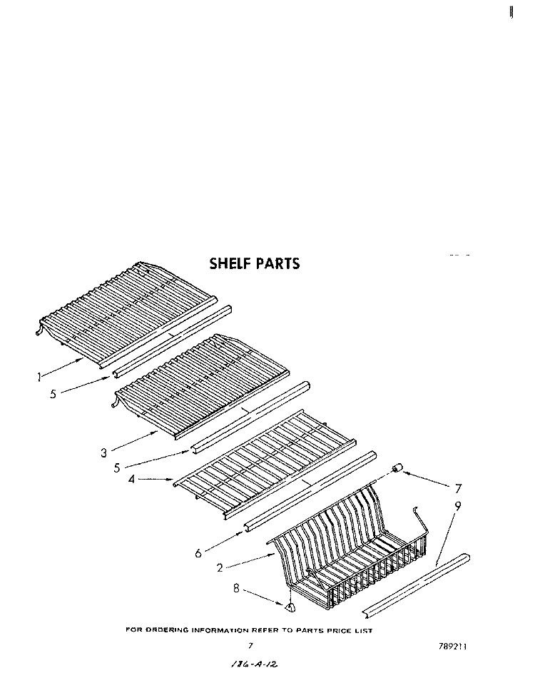 SHELF Diagram and Parts List for EV15HKXRW0  Whirlpool Freezer