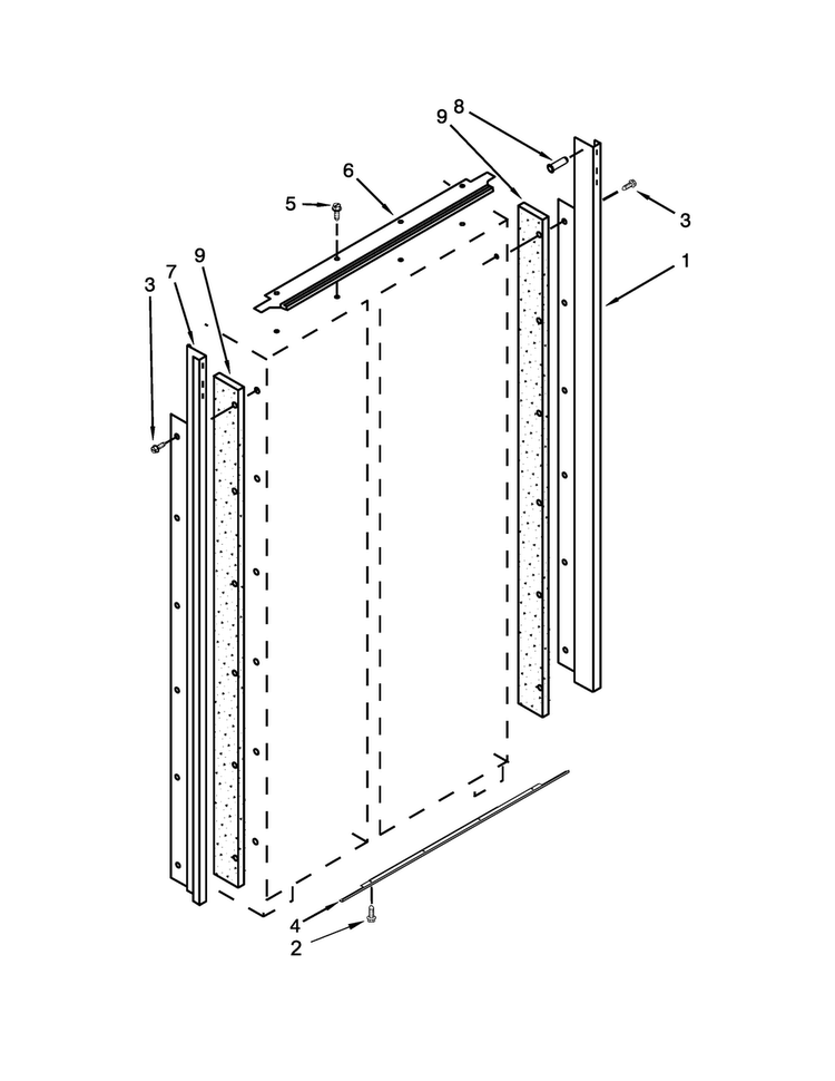 Cabinet And Trim Parts Diagram and Parts List for KSSC36QTS08  KitchenAid Refrigerator