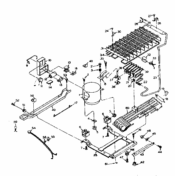 Unit Parts Diagram and Parts List for 106W16E  Kenmore Refrigerator