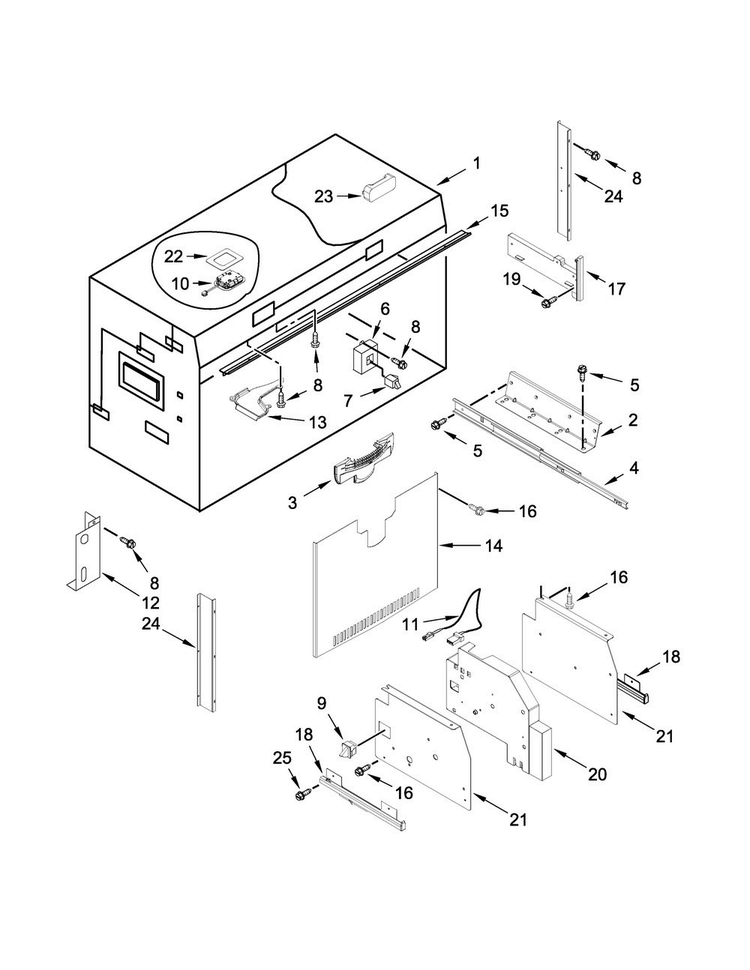 Freezer Liner Parts Diagram and Parts List for KBFN402EPA00  KitchenAid Refrigerator