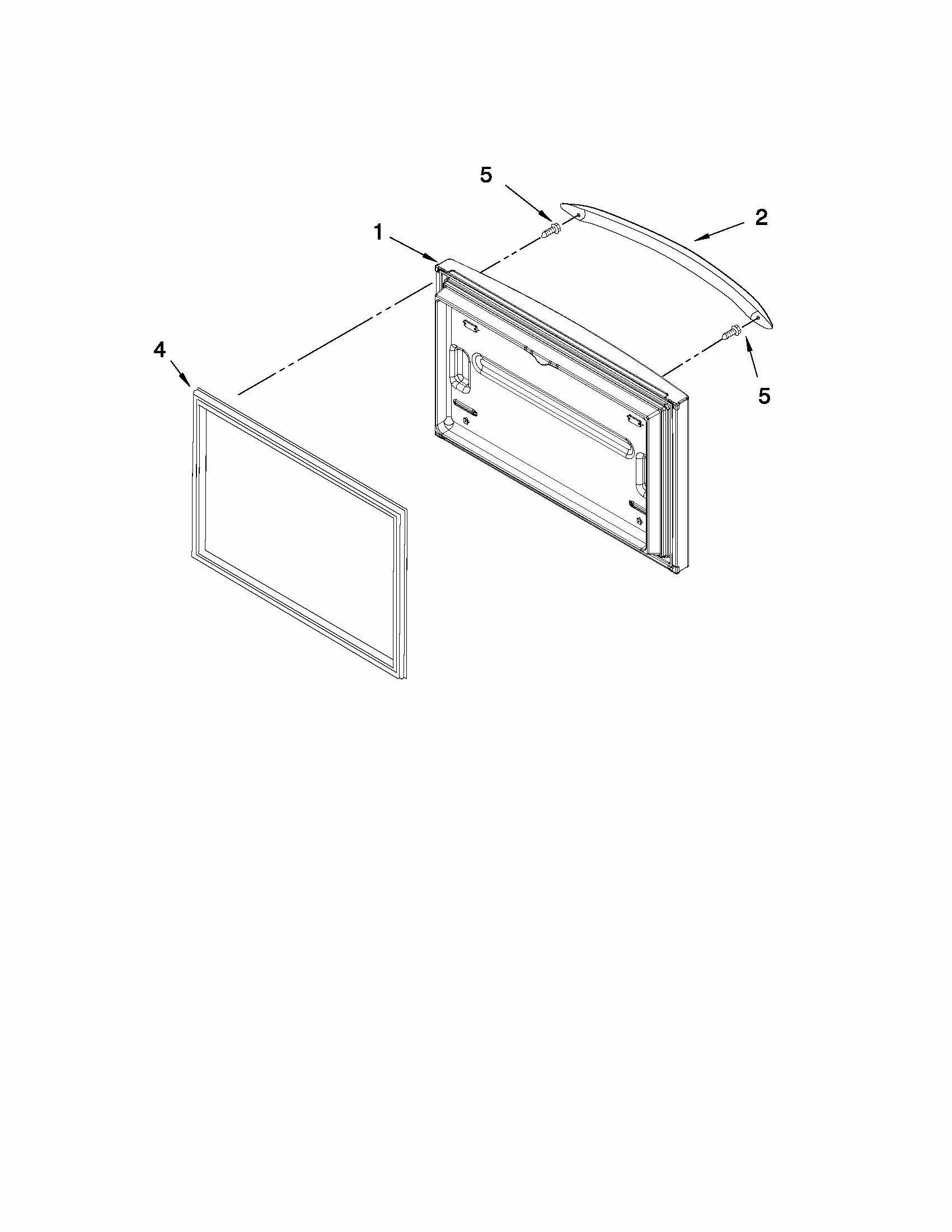 Freezer Door Parts Diagram and Parts List for 59679533015  Kenmore Refrigerator