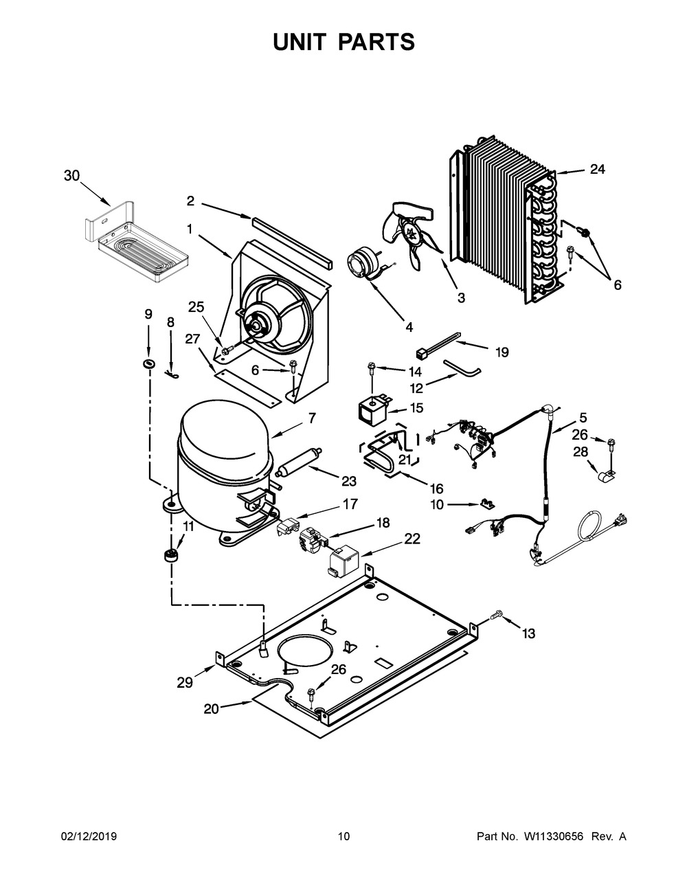Unit Parts Diagram and Parts List for KUIO338HSS00  Whirlpool Ice Maker