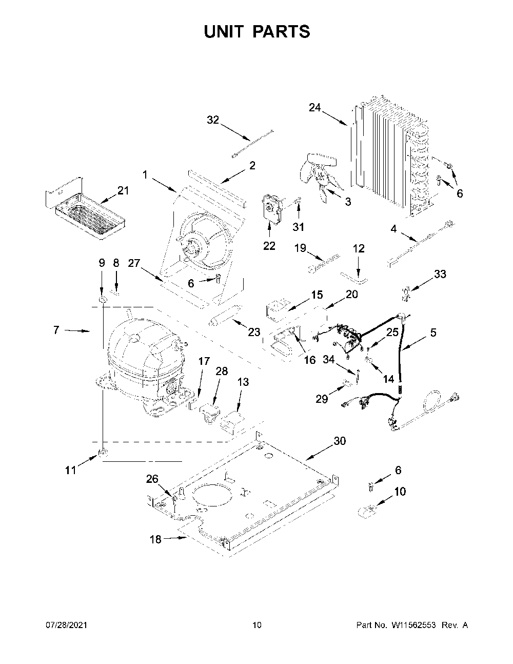 Unit Parts Diagram and Parts List for KUID308HPS01  KitchenAid Ice Maker