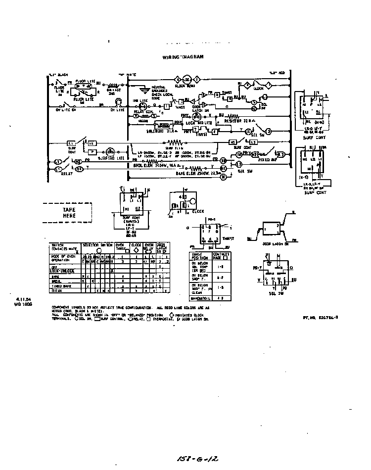Wiring Diagram Diagram and Parts List for 2384*0A  Roper Range