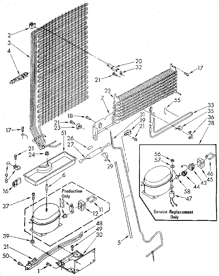 Unit Diagram and Parts List for ET18GKXSF06  Whirlpool Refrigerator