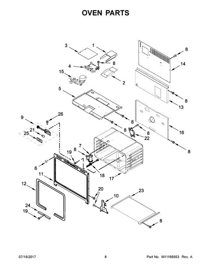 05 - Oven Parts Diagram and Parts List for KDRS463VBK01  KitchenAid Range