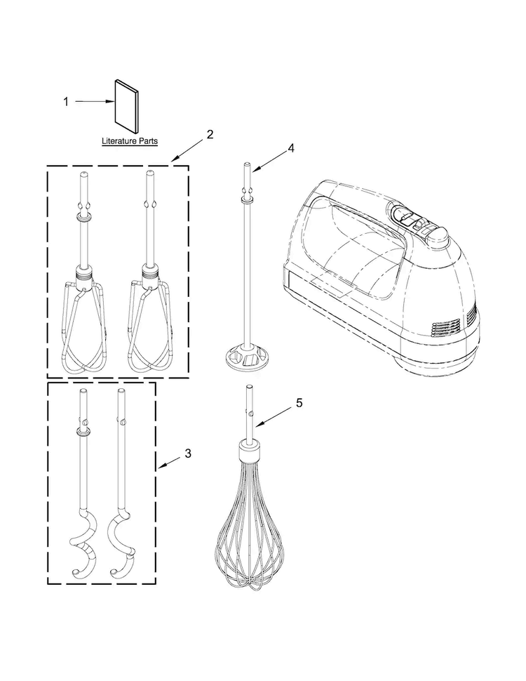 Unit Parts Diagram and Parts List for 5KHM926ACU0  KitchenAid Mixer