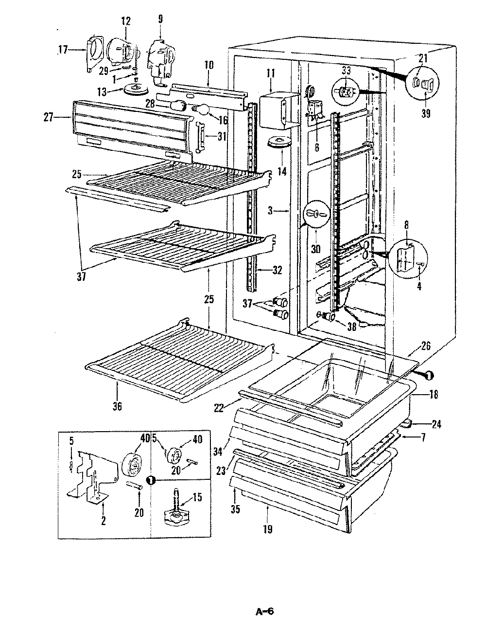 03 - Fresh Food Compartment Diagram and Parts List for RC20EN-2A  Whirlpool Refrigerator