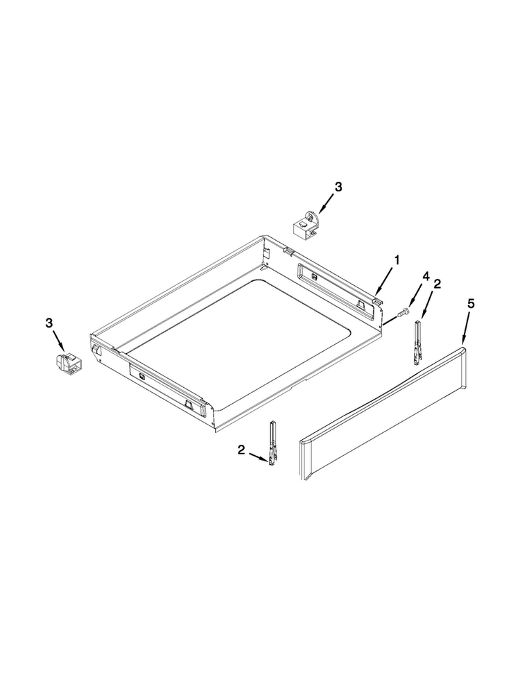 Drawer & Broiler Parts Diagram and Parts List for WFG714HLAS1  Whirlpool Range