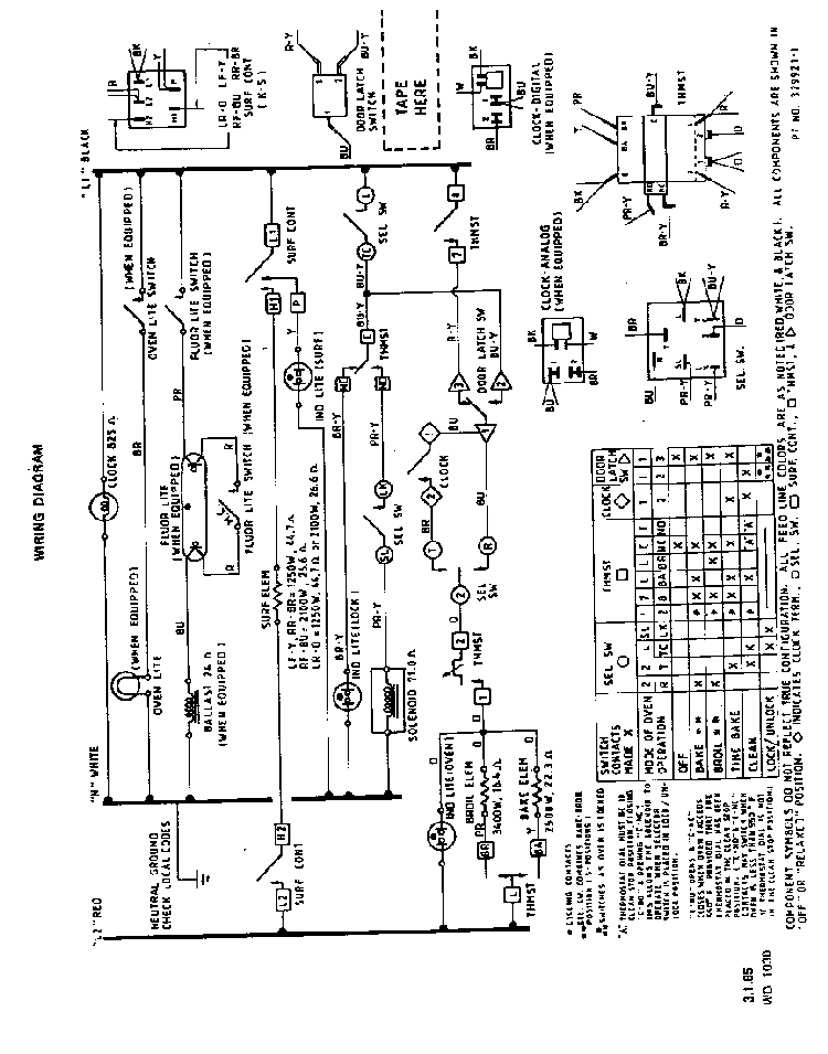 Wiring Diagram Diagram and Parts List for 2376*0A  Roper Range