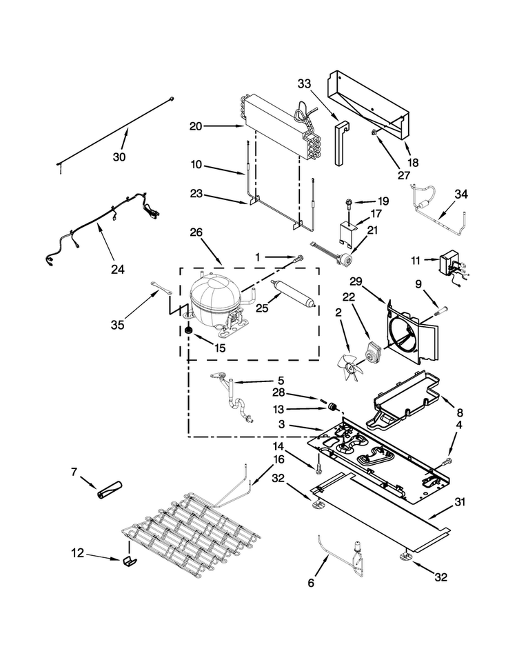 Unit Parts Diagram and Parts List for WRF991BOOM00  Whirlpool Refrigerator
