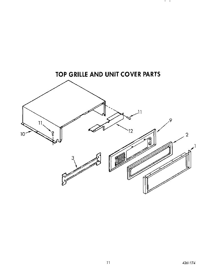 TOP GRILLE AND UNIT COVER Diagram and Parts List for KSSS36DWW02  KitchenAid Refrigerator
