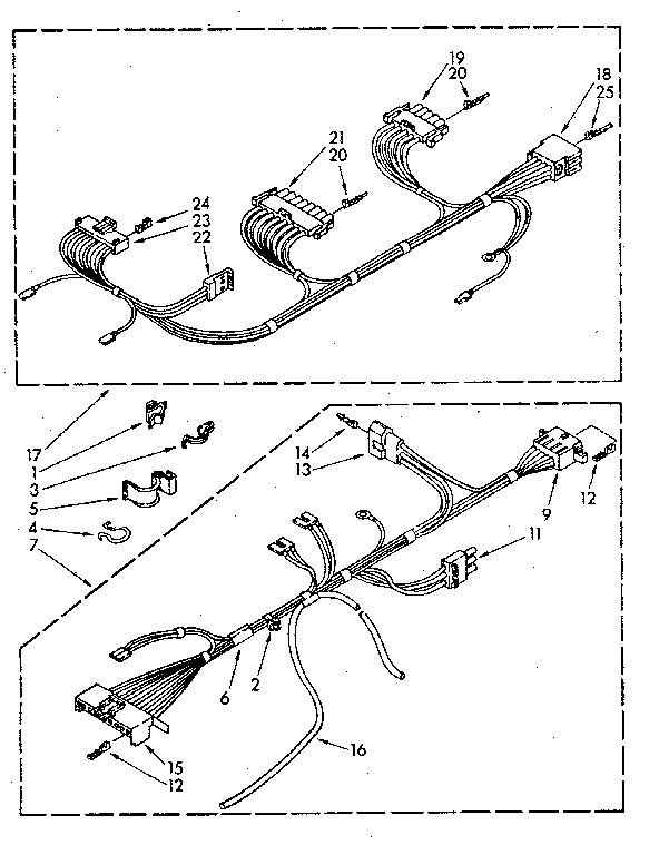 Wiring Harness Diagram and Parts List for LA9800XSN2  Whirlpool Washer