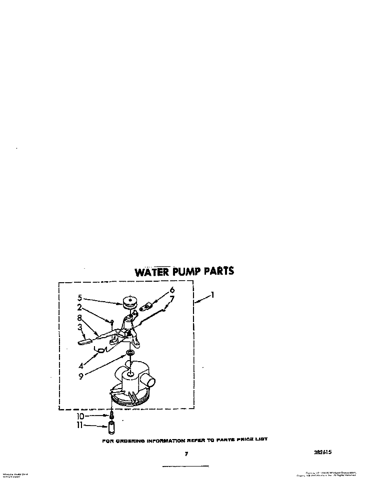WATER PUMP Diagram and Parts List for LC4500XKW0  Whirlpool Washer