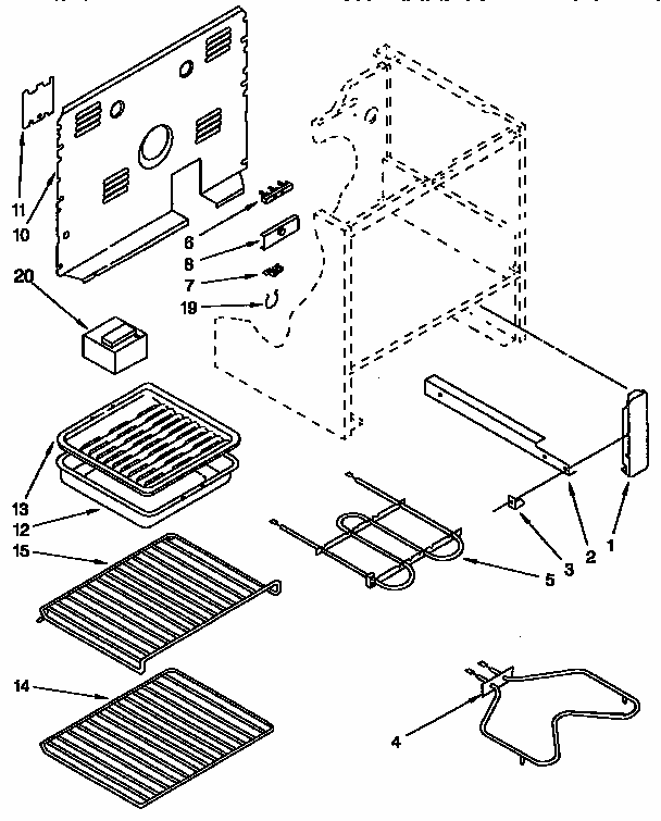 Unit Parts Diagram and Parts List for RF376PXYN3  Whirlpool Range