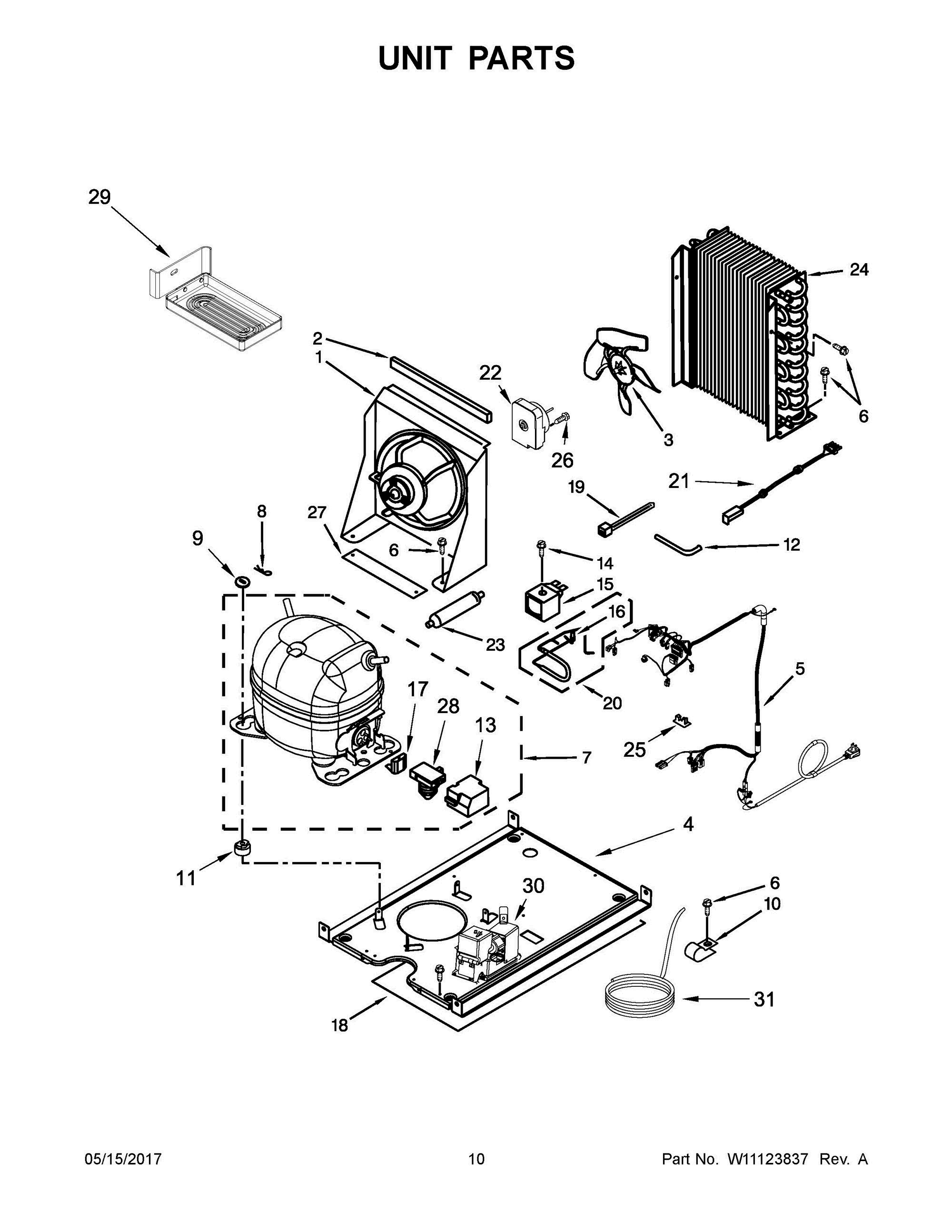 06 - UNIT PARTS Diagram and Parts List for JIM159XYCX0  Whirlpool Ice Maker