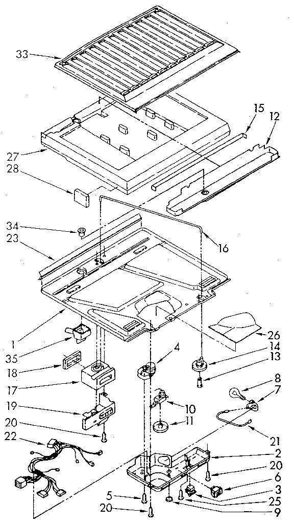 Compartment Separator Diagram and Parts List for ET16JKXSN02  Whirlpool Refrigerator