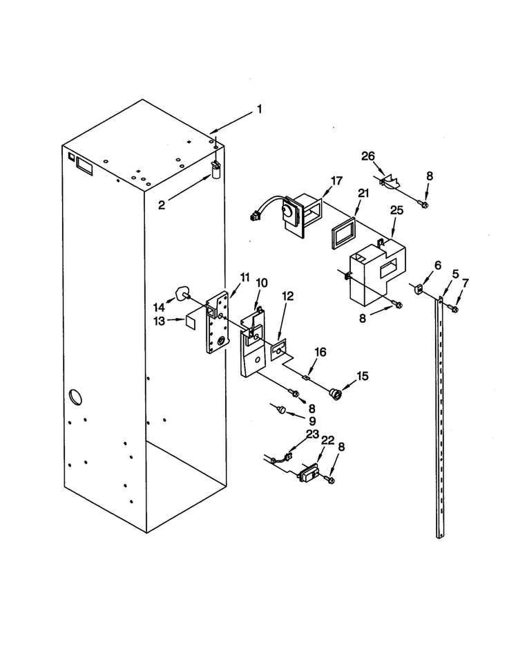 Refrigerator Liner Diagram and Parts List for KSSP36QGT00  KitchenAid Refrigerator
