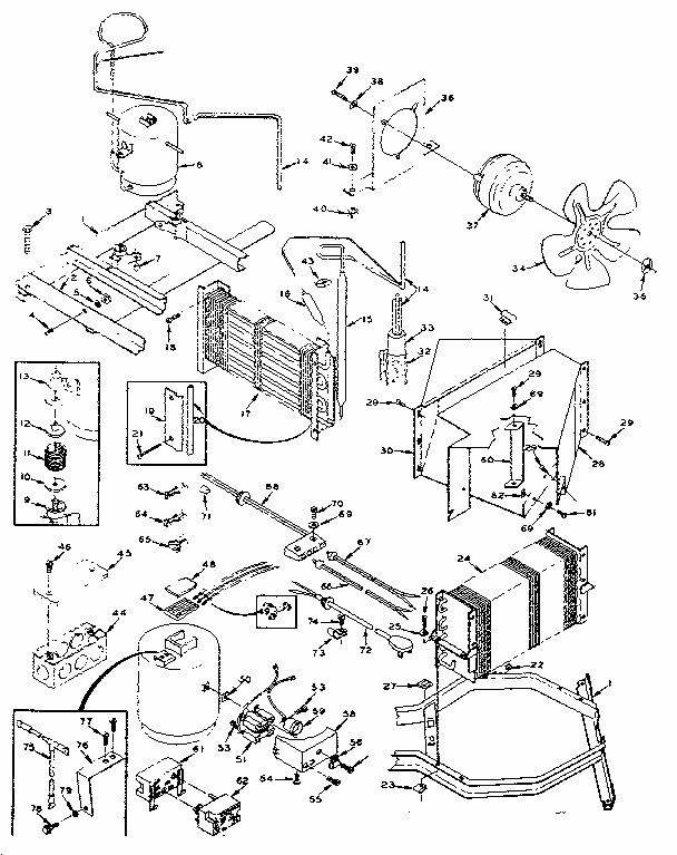 Unit Parts Diagram and Parts List for 106MR11E-G  Kenmore Refrigerator