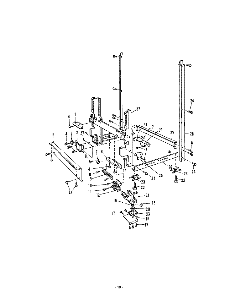 FRAME Diagram and Parts List for 8515L00  Roper Dishwasher