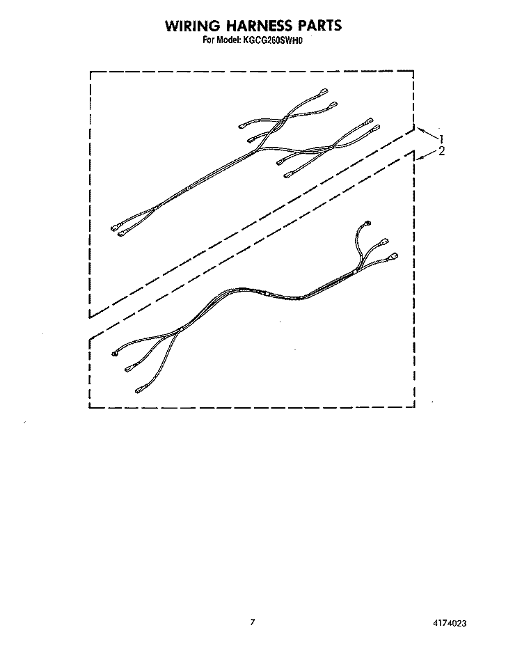 WIRING HARNESS Diagram and Parts List for KGCG260SAL0  KitchenAid Cooktop