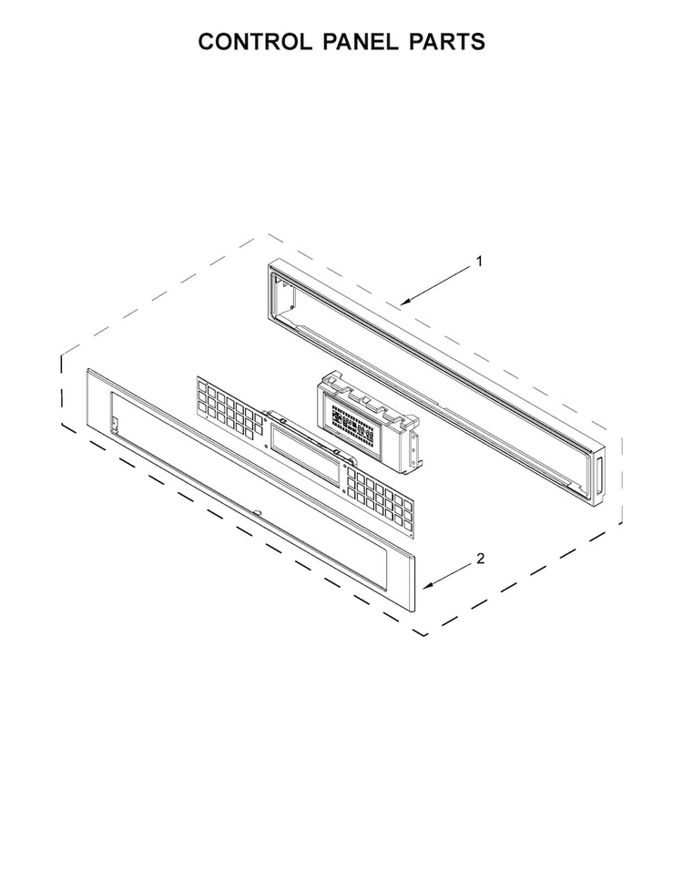 Control Panel Parts Diagram and Parts List for KMBP107ESS01  KitchenAid Microwave