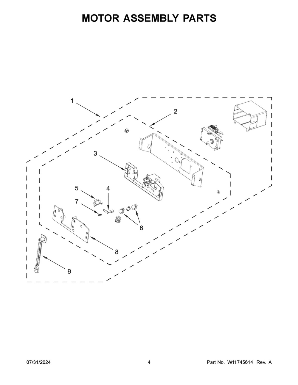 03 - Motor Assembly Parts Diagram and Parts List for UXD8630DYS6  Whirlpool Range Hood
