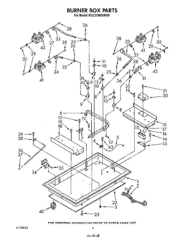 SECTION Diagram and Parts List for KGCS160SWH0  KitchenAid Cooktop