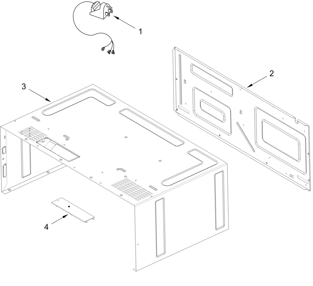 Cabinet And Installation Parts Diagram and Parts List for KMBT5011KSS02  Whirlpool Microwave