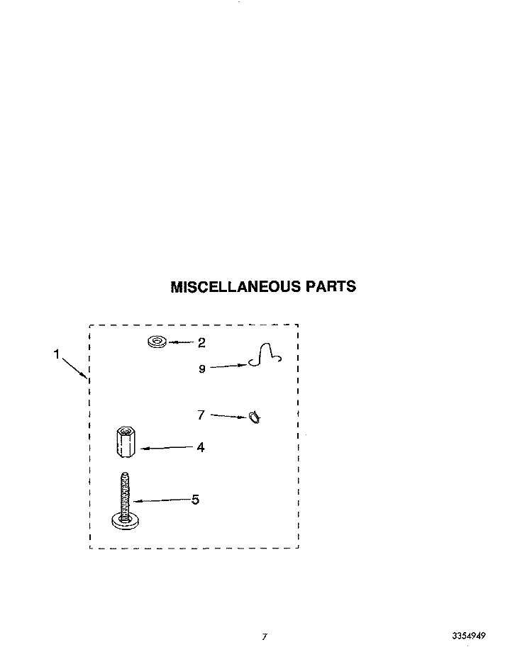 MISCELLANEOUS Diagram and Parts List for LA5558XTN2  Whirlpool Washer