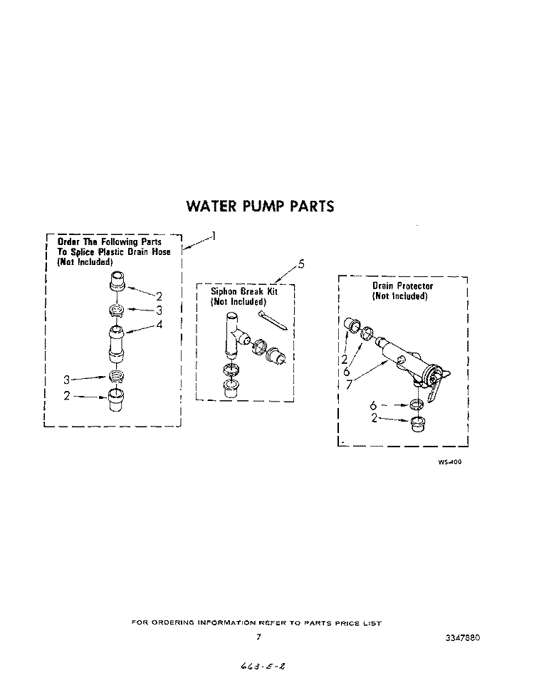 WATER PUMP Diagram and Parts List for LA6150XSW0  Whirlpool Washer