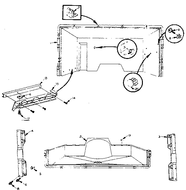 Lower Liner Parts Diagram and Parts List for 106M13ES-F  Kenmore Refrigerator
