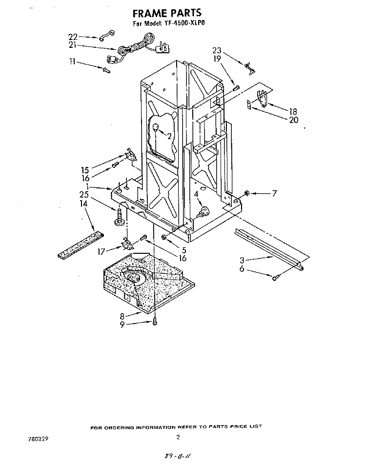 SECTION Diagram and Parts List for TF4500XLP0  Whirlpool Trash Compactor