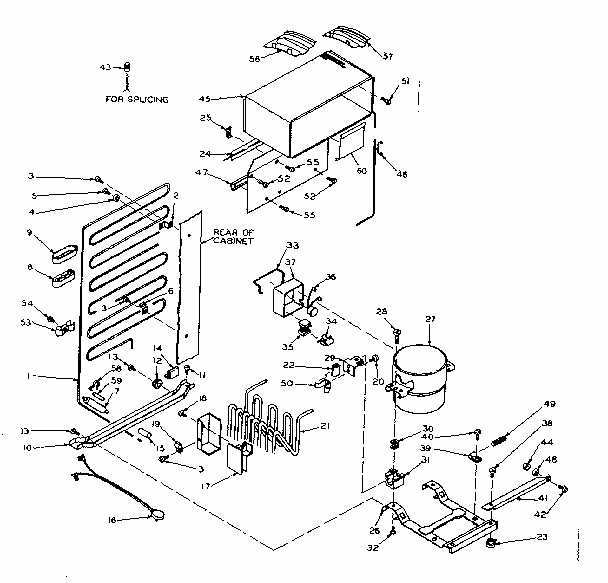 Unit Parts Diagram and Parts List for 106T12DS  Kenmore Refrigerator