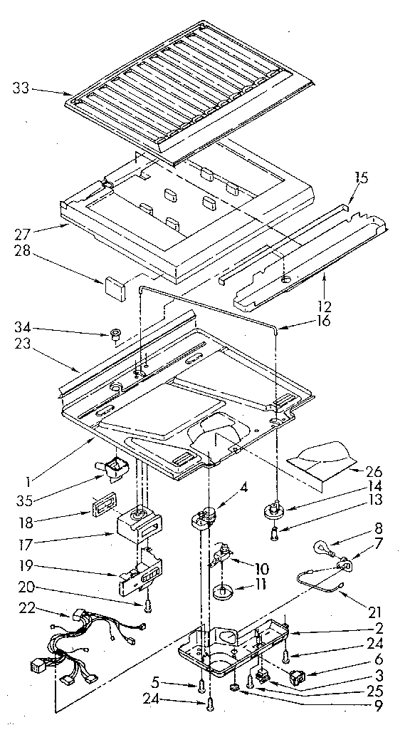 Compartment Separator Diagram and Parts List for ET14JKXSN02  Whirlpool Refrigerator