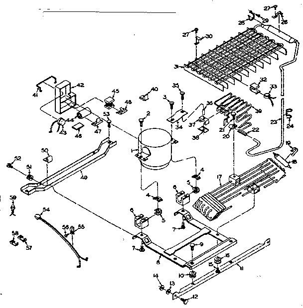 Refrigerator Unit Parts Diagram and Parts List for 106S12E  Kenmore Refrigerator