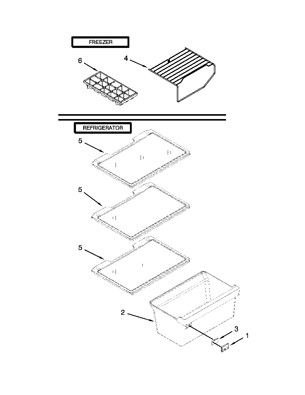 Shelf parts Diagram and Parts List for 10676393412  Kenmore Refrigerator