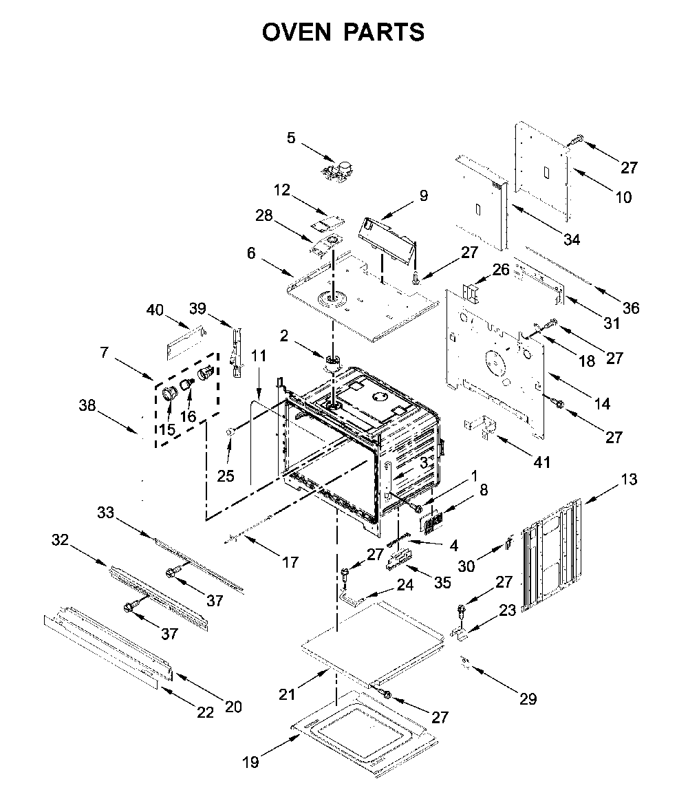 Oven parts Diagram and Parts List for WOD77EC0HS02  Whirlpool Wall Oven