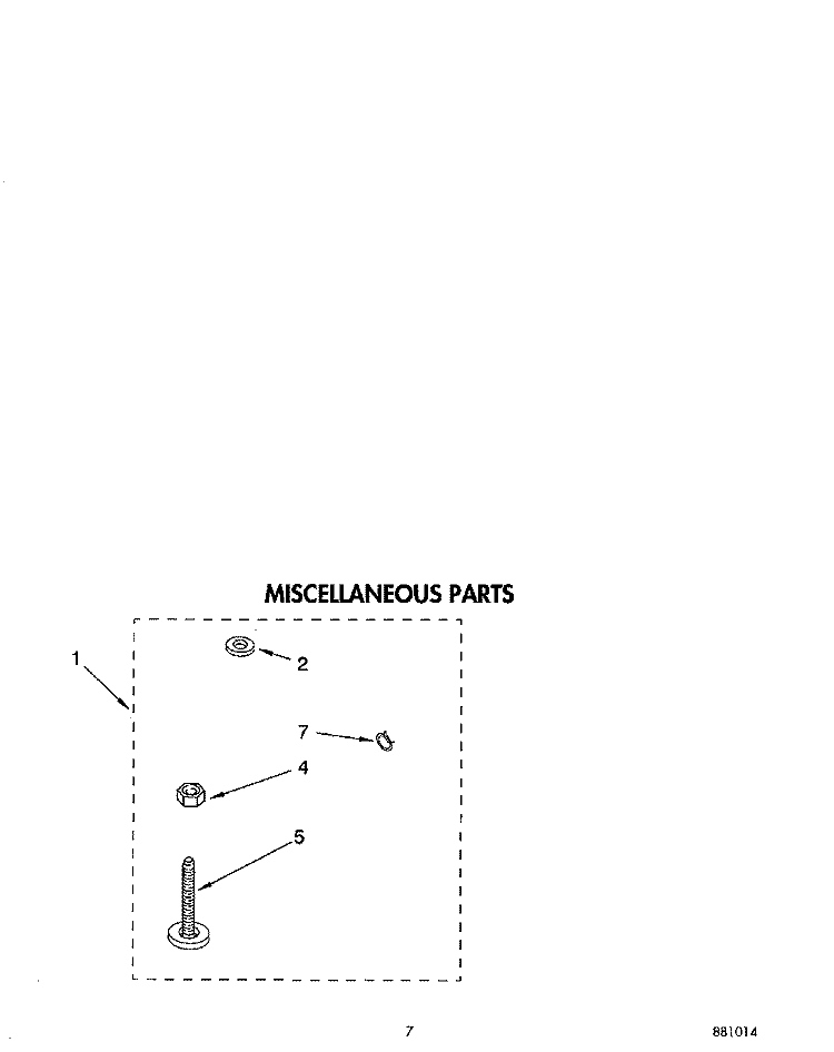 MISCELLANEOUS Diagram and Parts List for LSV6233AW0  Whirlpool Washer