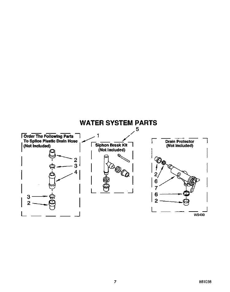 WATER SYSTEM Diagram and Parts List for LSC9355AW0  Whirlpool Washer