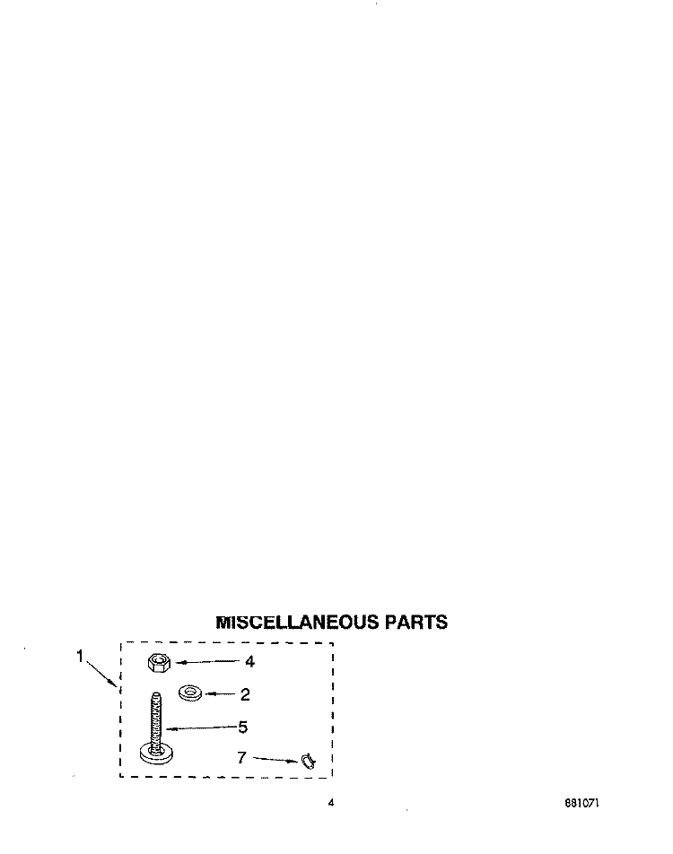 MISCELLANEOUS Diagram and Parts List for LSC8244BW0  Whirlpool Washer