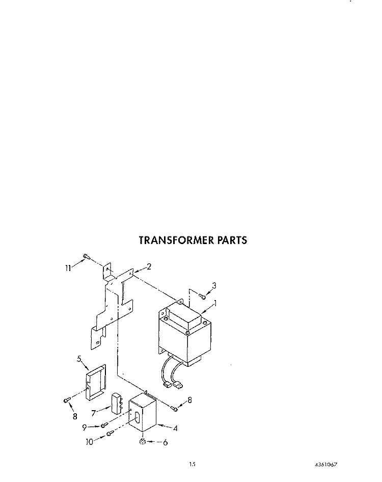 TRANSFORMER Diagram and Parts List for JWARG481PW01  Whirlpool Refrigerator