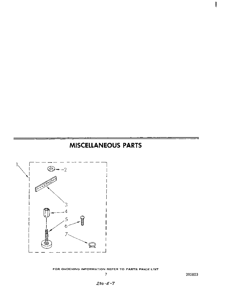 MISCELLANEOUS Diagram and Parts List for LA3400XMW1  Whirlpool Washer
