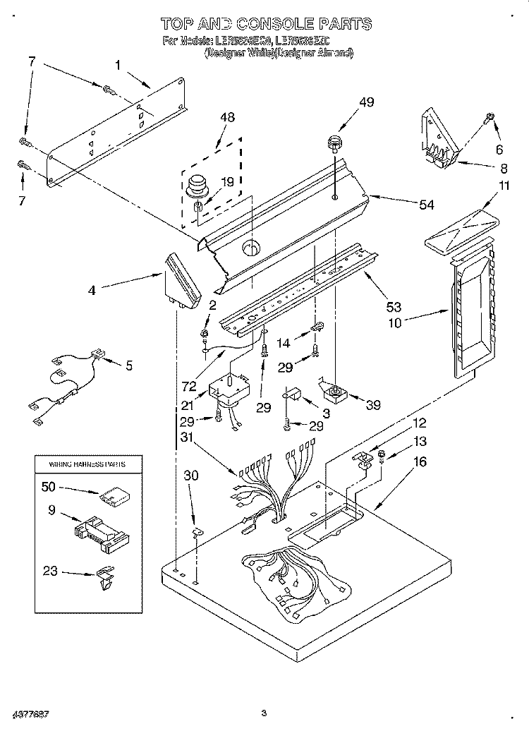 SECTION Diagram and Parts List for LER5636EQ0  Whirlpool Dryer