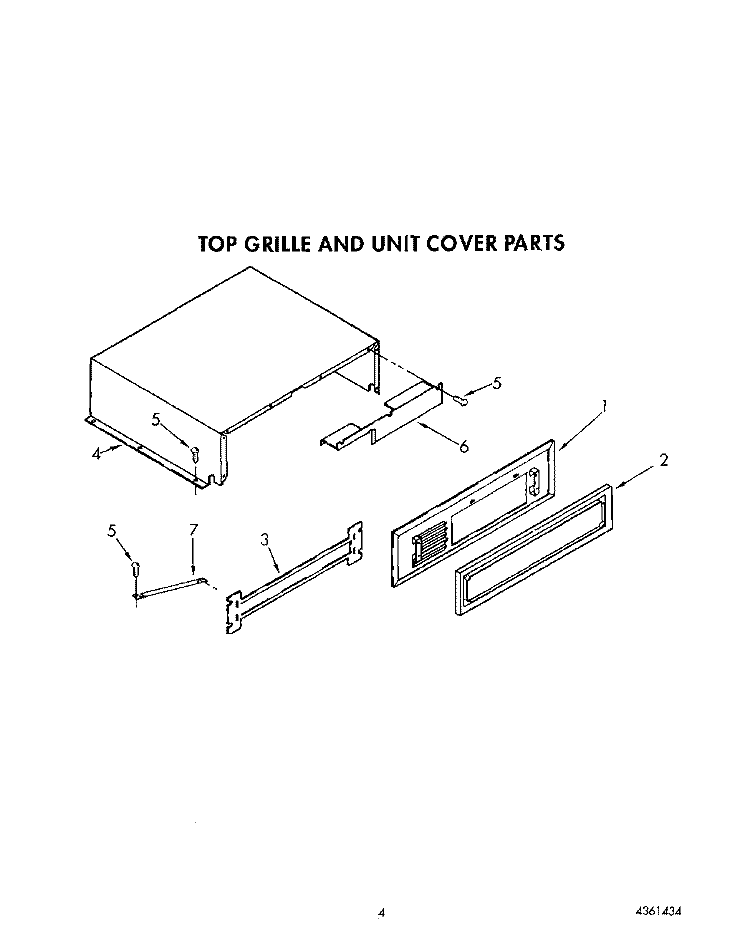 TOP GRILLE AND UNIT COVER Diagram and Parts List for KSSS42MAX01  KitchenAid Refrigerator