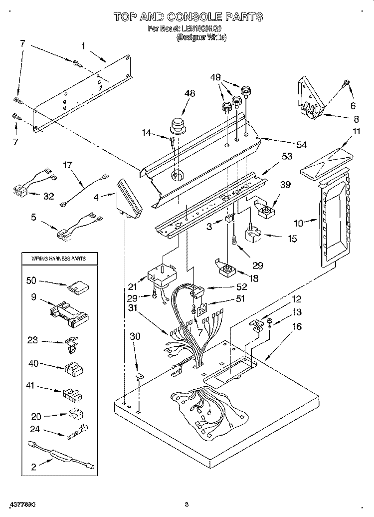 SECTION Diagram and Parts List for LEN1000HQ0  Whirlpool Dryer