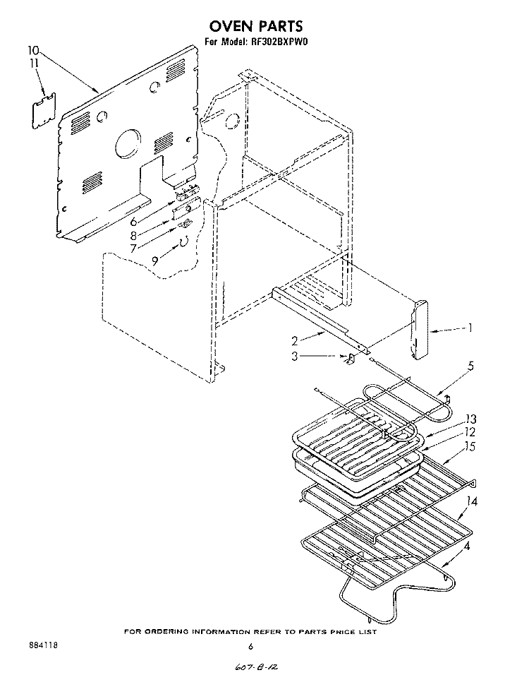 LITERATURE AND OPTIONAL Diagram and Parts List for RF302BXPW0  Whirlpool Range