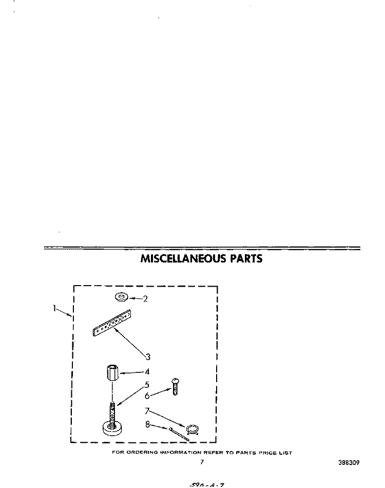 MISCELLANEOUS Diagram and Parts List for LA6400XPW4  Whirlpool Washer