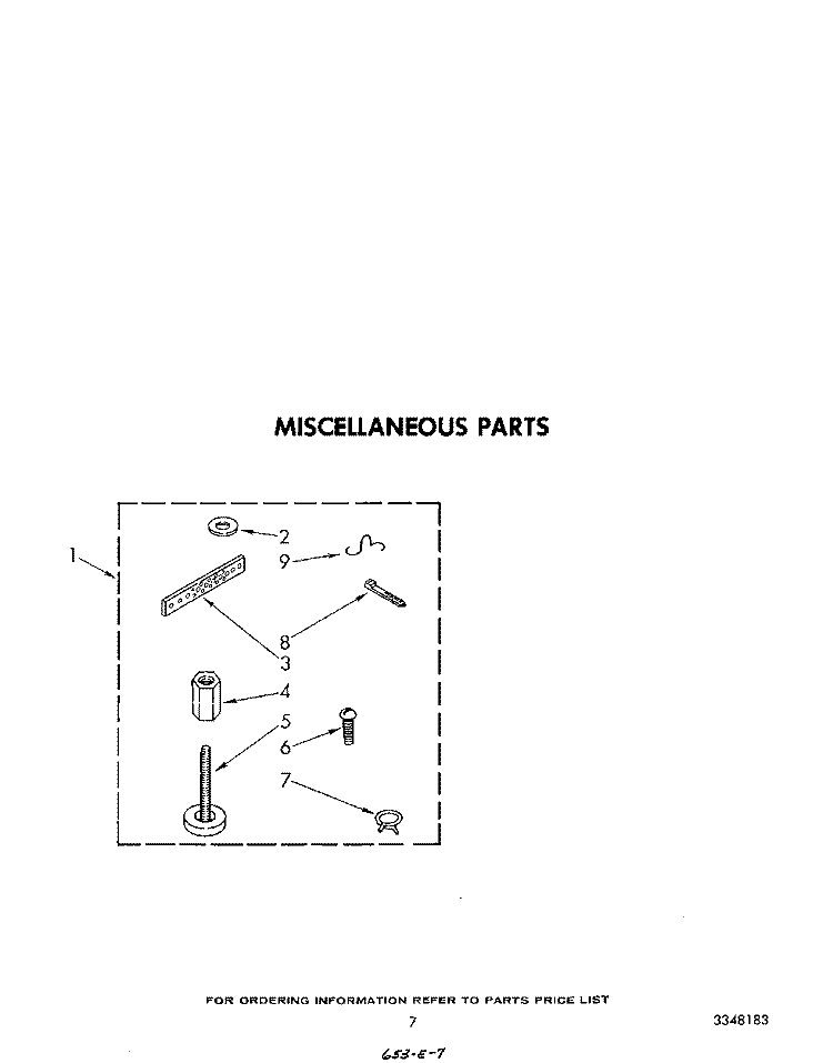 MISCELLANEOUS Diagram and Parts List for LA5310XSW0  Whirlpool Washer