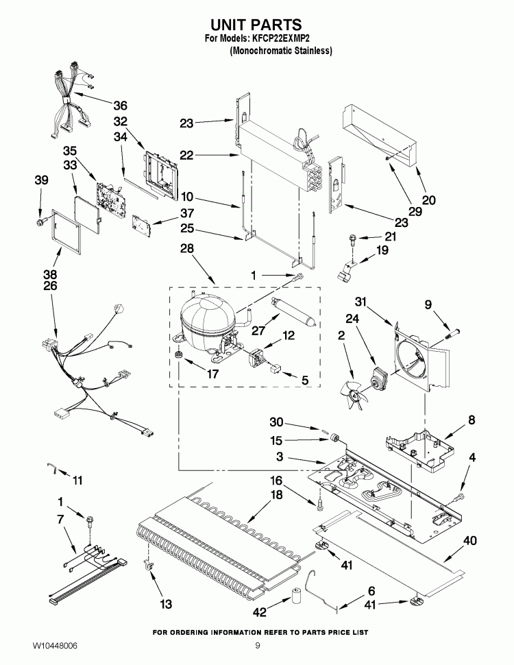 UNIT PARTS Diagram and Parts List for KFCP22EXMP2  KitchenAid Refrigerator